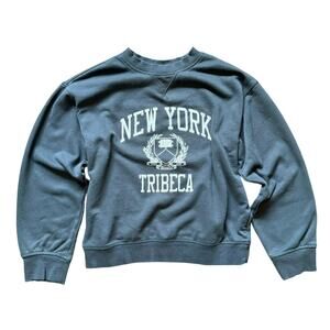H&M New York Tribeca Sweatshirt Black Pullover Crewneck XS